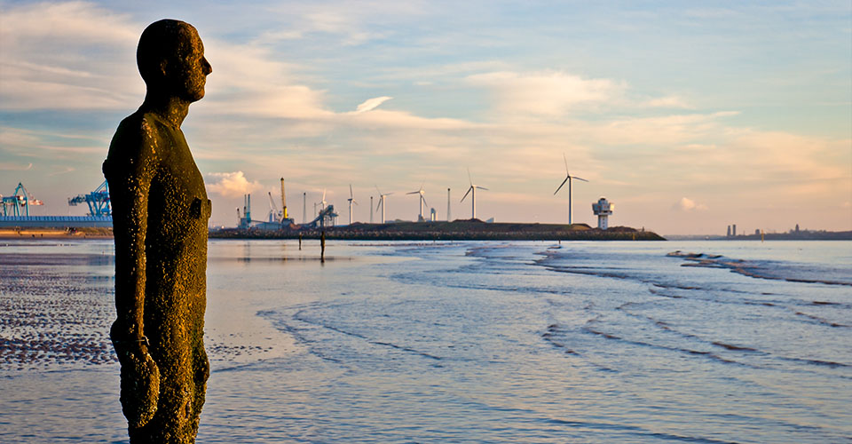 Crosby Beach-Anthony Gormley Sculpture